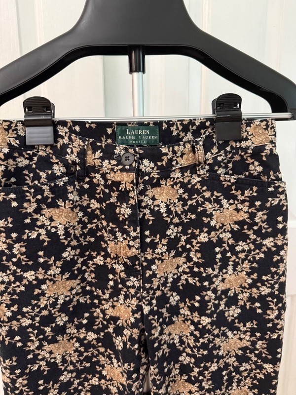 Lauren Petite Flower Pattern Pants (2P)