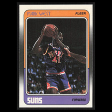 Mark West Rookie #91 1988 Fleer Phoenix Suns Basketball Card NBA NM. rookie card picture