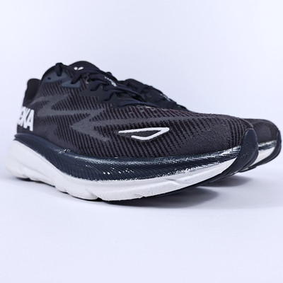 Hoka Clifton 9 Mens 12 Wide Cushion Lightweight Neutral Road Running Shoes Black