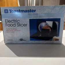Toastmaster Fold Up Electric Food Slicer Bread Deli Meat Cheeses 6122S Open Box