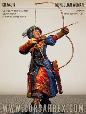 Mongolian Women - Archer 10th century A.D. / 54mm