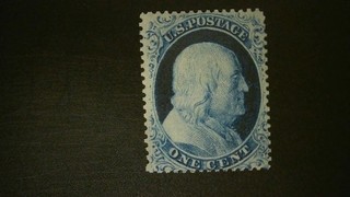 Estampillas de Estados Unidos Scott 23 un centavo Franklin Fine sin usar cv 2900 00