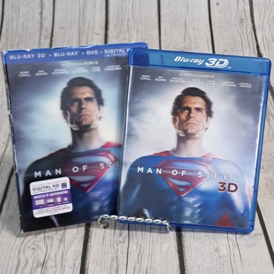 Man of Steel Blu-ray 3D, Blu-Ray, DVD, 2013 w/ lenticular slipcover