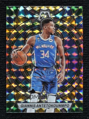 Giannis Antetokounmpo #8 2022 Panini Mosaic Stained Glass card