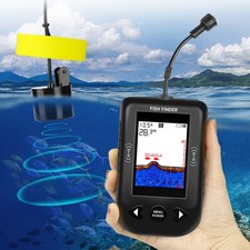 Sonar Fish Finder Rilevatore di Pesci Portatile Trasduttore con Display LCD KMTL