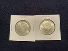 Pair Of 1964 AU To BU KENNEDY 90% SILVER HALF DOLLARS