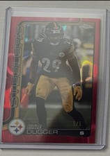 2025 Topps Chrome Football Kyle Dugger Red Lava  #211 5/5 Steelers