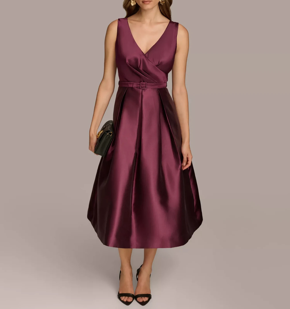 Donna Karan New York Belted Sleeveless Fit & Flare Midi Dres MSRP $299 | eBay Donna Karan New York Belted Sleeveless Fit & Flare Midi Dres MSRP $299 | eBay