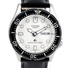 Vintage Citizen Diver Quartz Men’s Watch 2841-262981 37mm White Dial Day-Date