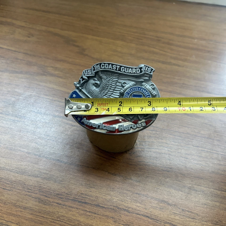 Пряжка на ремень береговой охраны American Hero винтажный стиль 1994 новая из старых запасов - Изображение 4 из 4