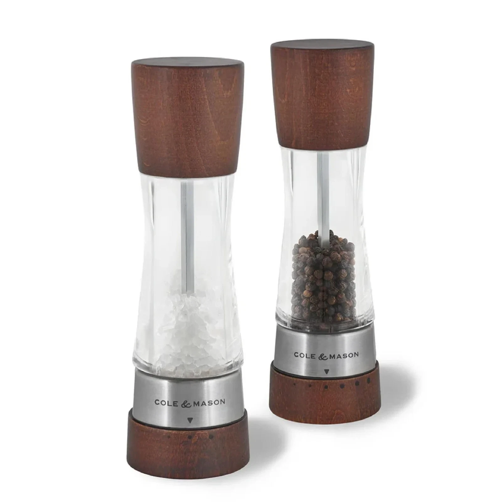 Cole & Mason Derwent Salt Pepper Mill Set 7.5" Wood Grinders NWT
Opens in a new window or tab