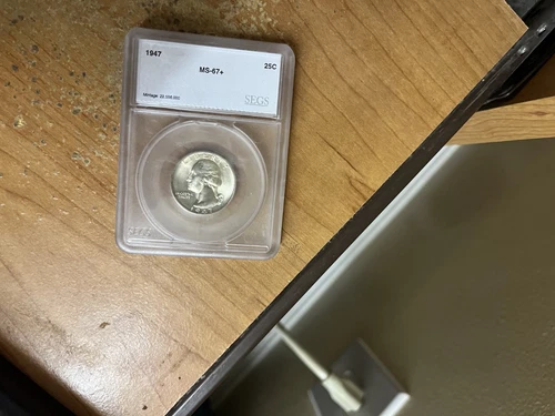 1947 67 ms + Silver Quarter Low Mintage 22,556,000