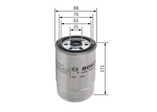 BOSCH Kraftstofffilter F 026 402 013 für PEUGEOT FIAT CITROËN ALFA ROMEO
