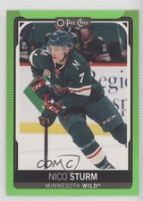 2021-22 O-Pee-Chee Neon Green Border 5/50 Nico Sturm #157 0o5t
