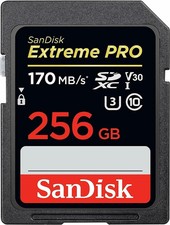 Sandisk Extreme Pro SD Card 256GB Memory NEW OPEN BOX