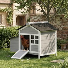 Wooden Chicken Coop, Hen House with Pull-Out Metal Tray, Nesting Box