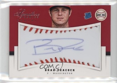 2012 Signature Series Rated Game Ball /299 Brad Peacock #105 Rookie Auto RC 3wu