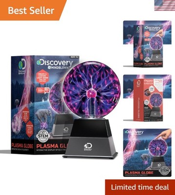 Plasma Globe Lamp, Touch & Sound Sensitive Lightning, Interactive Electric Pl...