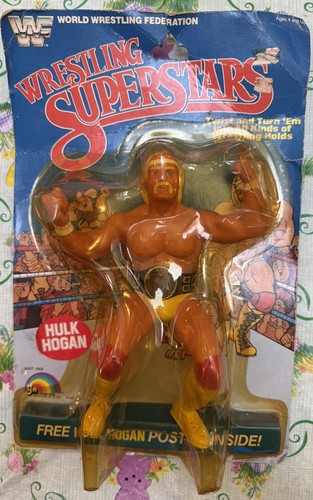 1984 WWF WWE LJN MOC HULK HOGAN ORIGINAL 5 BACK WR...