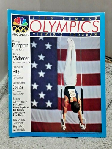 1988 NBC Sports Olympische Sommerspiele Zuschauer offizielles Programm Magazin Vintage