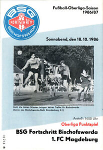 Bischofswerda Programm DDR Oberliga 1986/87 BSG Stahl Riesa