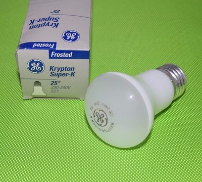  GE Krypton Super-K 25W E27 Glühlampe Pilzform opal weiss / matt 