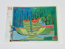 Friedensreich Hundertwasser Postcard Columbus’ Rainy Day In India Rare Art P2