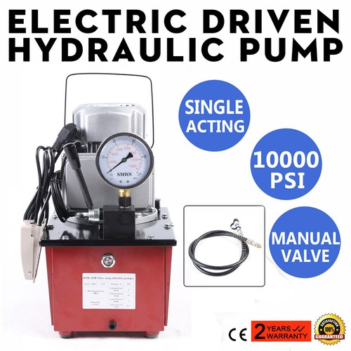 Electric Hydraulic Pump 750W Single Acting Manual Valve 10000 PSI 7L 1400 r/Min - Picture 5 of 21