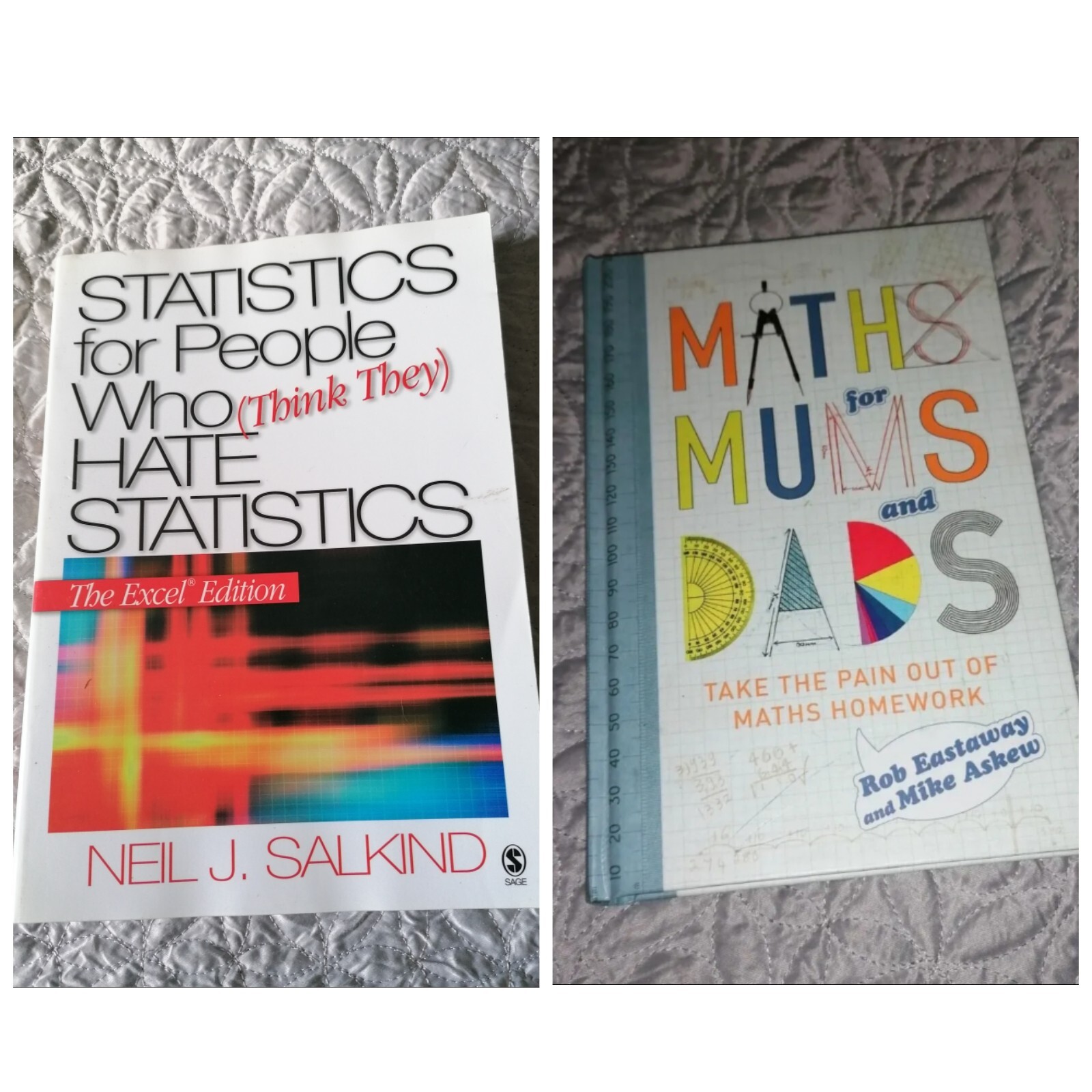 BOOK BUNDLE X2 Statistics For People Who Hate Statistics /Maths For Mums & Dads