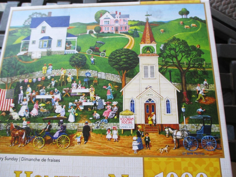 1,000 Piece Bob Pettes Art Puzzle "Strawberry Sunday"  26.75" x 19.75" - Image 2 of 4