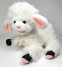 1984 Applause Cute Plush Lamb Stuffed Animal Sheep White Toy 10"
