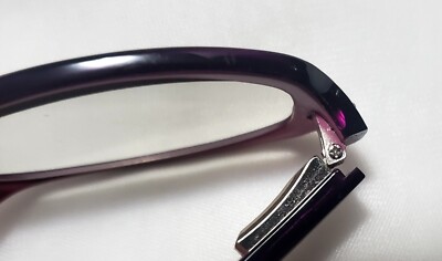 VTG Joan Rivers Black Fuchsia Lucite Case Cloth Frames 