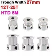 HTD 5M Timing Belt Pulley K-Type 12T-25T Bore 8-20mm For 27mm Wide Timing Belt
