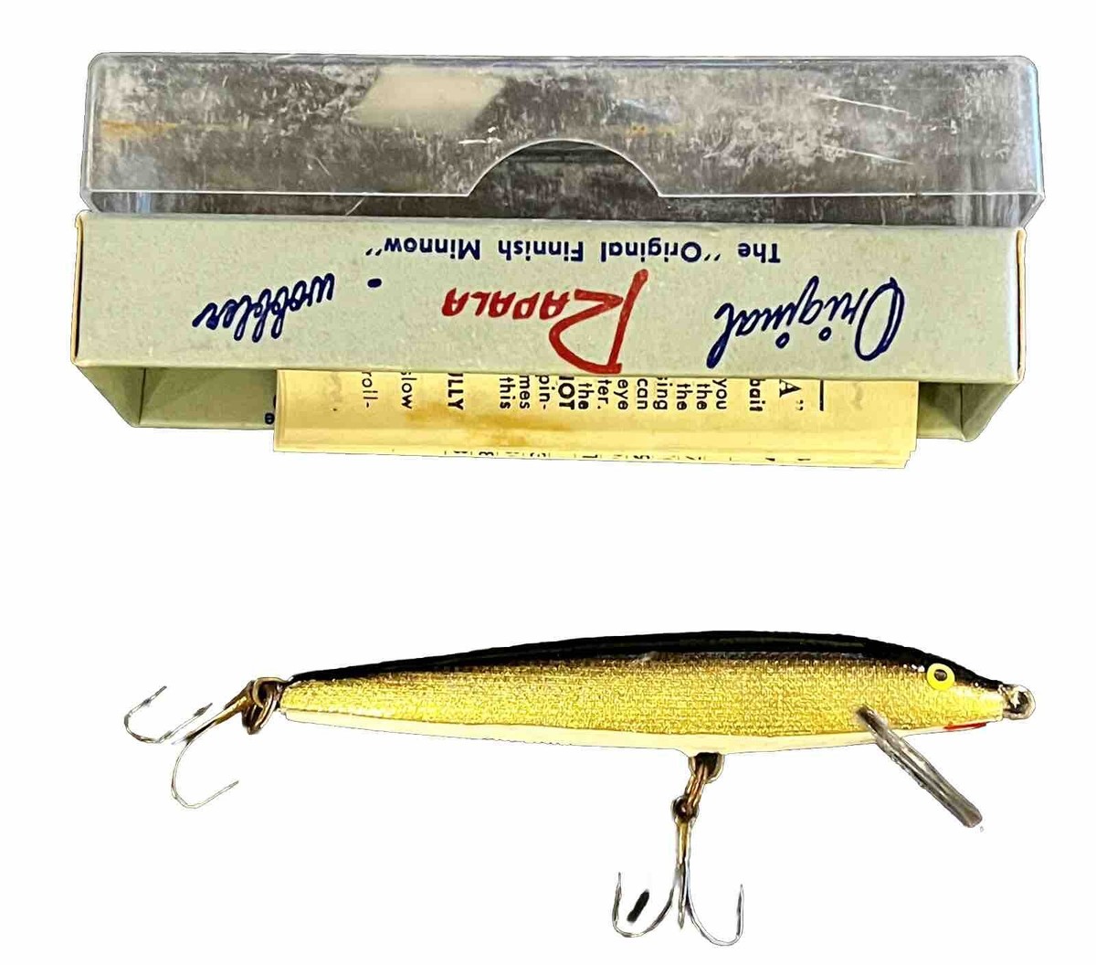 9cm Original Rapala Floating Plug Lure Gold/ Diving Lip Pike Trout