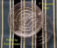 7" (7 Inch) Plastic House Plant Pot Saucers (10), 5-1/2" at Bottom, MADE IN USA