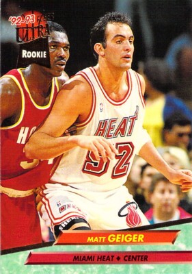 Matt Geiger RC 1992-93 Fleer Ultra NBA Basketball Rookie Card #291