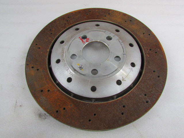 Lamborghini Gallardo, Rear Brake Rotor, Cross Drilled, Used, P/N 420615601F