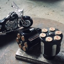 1 Bullet Black Motorcycle Handlebar Risers fo...