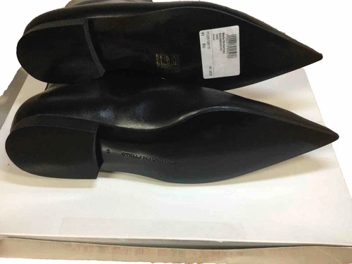 Stella McCartney Zipit 女式黑色皮革尖头踝靴 41 码 - 第 4 张/共 8 张