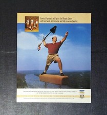 Visa Olympics Vintage Original Print Ad Gymnastics Weed Wacker Javelin 1996
