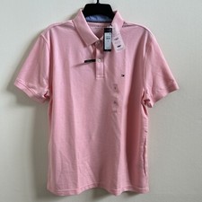 Tommy Hilfiger Men  s Mesh Polo Shirt Pink Size L