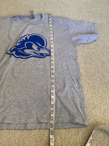 University Delaware UD Fighting Blue Hens Logo Youth T-Shirt Grey Adult Small - Picture 4 of 5