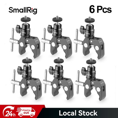 SmallRig (6 PCS) Clamp Mount Ball Head Shoe Mount Magic Arm for Camera Monitor