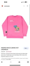 Pink Power Puff Crewneck Sweater Size L Sophodes I’n Not Flirting With You