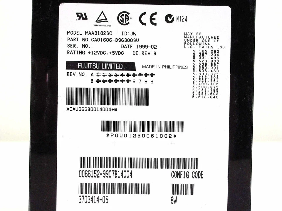Sun 3703414-05 18.0GB Fujitsu MAA3182SC 7200RPM SCSI 80PIN HDD CA01606-B96300SU - Image 3 of 4