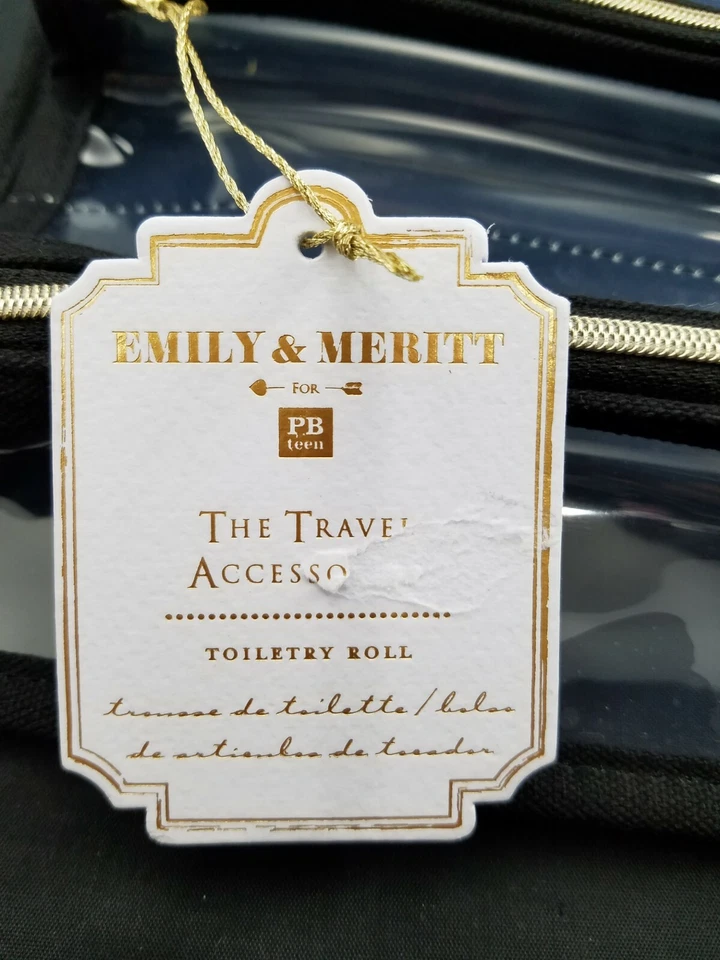 Rollo de aseo Pottery Barn Teen Emily Meritt rosa a rayas #3628 Foto 3 de 4