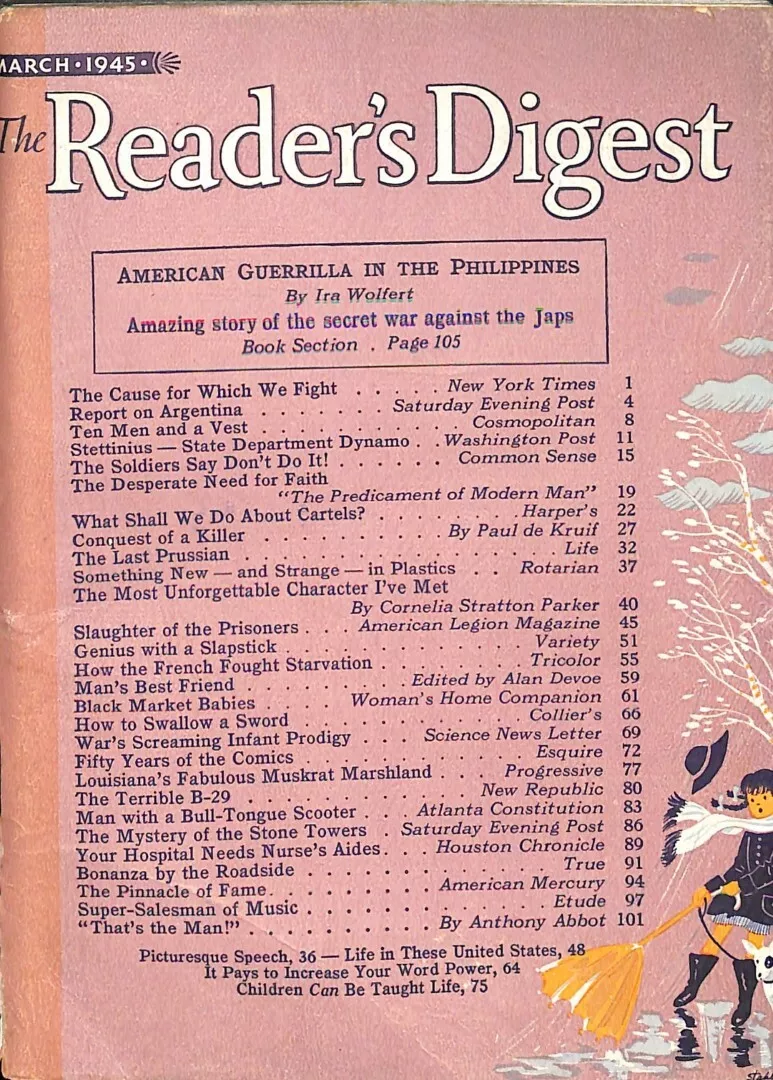 Readers digest magazine april 1958 59 off
