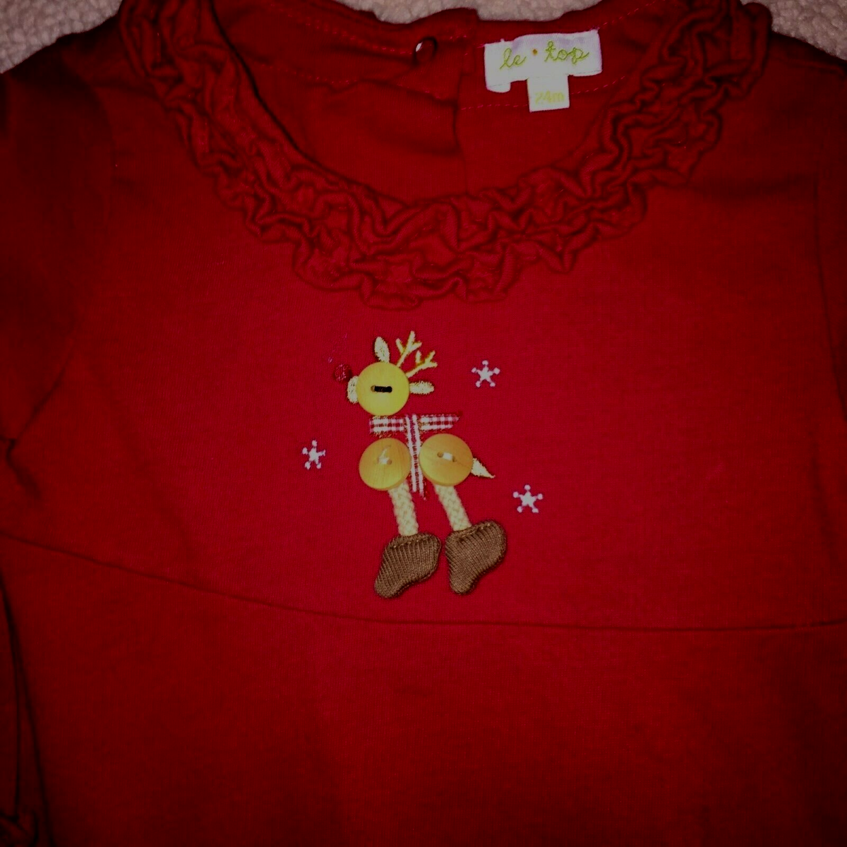 le top christmas dress NEW Le Top Baby Girl 3 Month Red Holiday Christmas Snowman Knit Dress