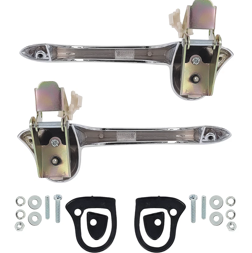 1970-77 FORD MAVERICK MERCURY COMET KIT DE MAÇANETAS EXTERNAS CROMADAS LH e RH - Imagem 4 de 4