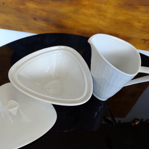 Hutschenreuther Zuckerdose und Kännchen, APART Design, MCM, Germany, 1950er - Bild 5 von 9